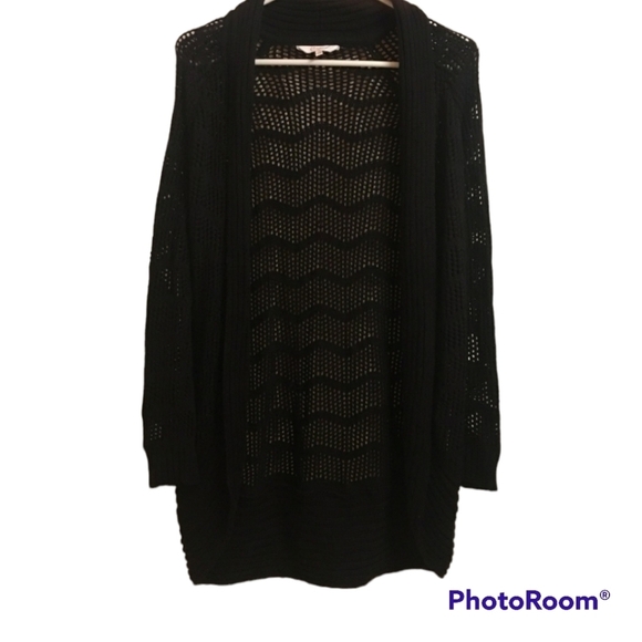 Candies Sweater women’s size xs junior black longer sweater see thru - Picture 2 of 15